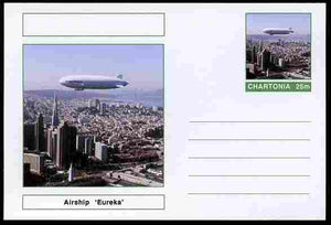 Chartonia (Fantasy) Airships & Balloons - Airship 'Eureka' postal stationery card unused and fine