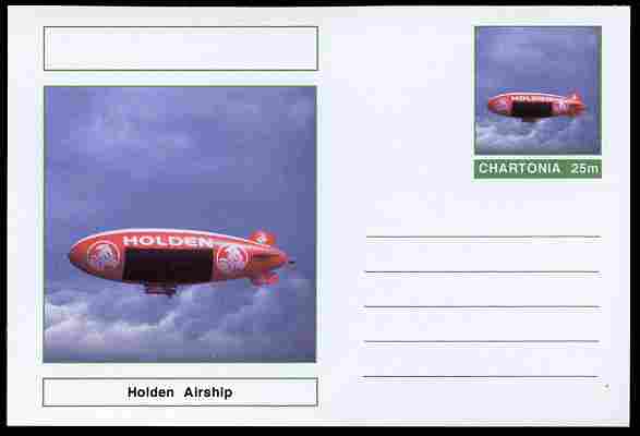 Chartonia (Fantasy) Airships & Balloons - Holden Airship postal stationery card unused and fine