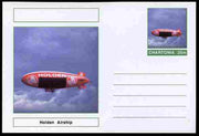 Chartonia (Fantasy) Airships & Balloons - Holden Airship postal stationery card unused and fine