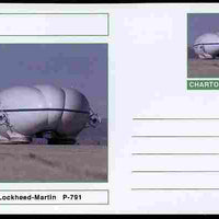 Chartonia (Fantasy) Airships & Balloons - Lockheed-Martin P-791 Airship postal stationery card unused and fine