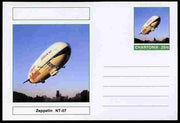 Chartonia (Fantasy) Airships & Balloons - Zeppelin NT-07 postal stationery card unused and fine