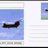 Chartonia (Fantasy) Aircraft - Boeing CH-47 Chinook Helicopter postal stationery card unused and fine