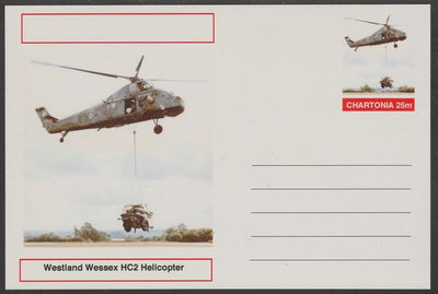 Chartonia (Fantasy) Aircraft - Westland Wessex HC2 Helicopter postal stationery card unused and fine