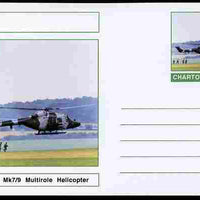 Chartonia (Fantasy) Aircraft - Lynx Mk7/9 Multirole Helicopter postal stationery card unused and fine