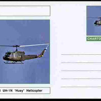 Chartonia (Fantasy) Aircraft - Bell UH-1N 'Huey' Helicopter postal stationery card unused and fine