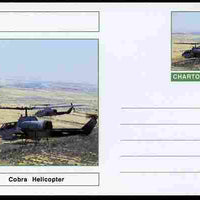 Chartonia (Fantasy) Aircraft - Cobra Helicopter postal stationery card unused and fine