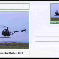 Chartonia (Fantasy) Aircraft - Schweitzer-Hughes 300C Helicopter postal stationery card unused and fine