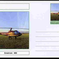 Chartonia (Fantasy) Aircraft - Emstrom 480 Helicopter postal stationery card unused and fine