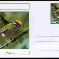 Chartonia (Fantasy) Birds - Firecrest postal stationery card unused and fine