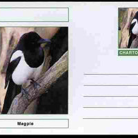 Chartonia (Fantasy) Birds - Magpie postal stationery card unused and fine