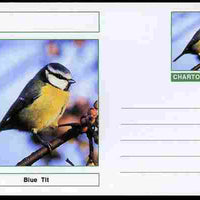 Chartonia (Fantasy) Birds - Blue Tit (Parus caeruleus) postal stationery card unused and fine