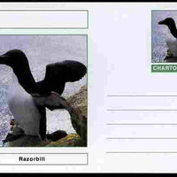 Chartonia (Fantasy) Birds - Razorbill postal stationery card unused and fine