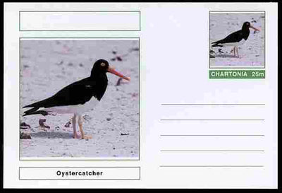 Chartonia (Fantasy) Birds - Oystercatcher postal stationery card unused and fine