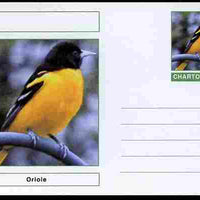 Chartonia (Fantasy) Birds - Oriole postal stationery card unused and fine