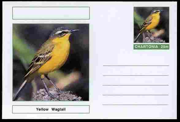 Chartonia (Fantasy) Birds - Yellow Wagtail postal stationery card unused and fine