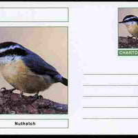 Chartonia (Fantasy) Birds - Nuthatch postal stationery card unused and fine