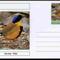 Chartonia (Fantasy) Birds - Gurney Pitta postal stationery card unused and fine
