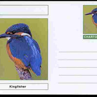 Chartonia (Fantasy) Birds - Kingfisher (Alcedo atthis) postal stationery card unused and fine