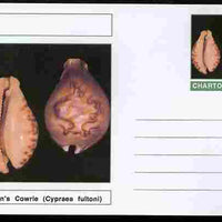 Chartonia (Fantasy) Shells - Fulton's Cowrie (Cypraea fultoni) postal stationery card unused and fine