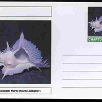 Chartonia (Fantasy) Shells - Alabaster Murex (Murex alabaster) postal stationery card unused and fine