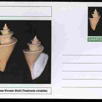 Chartonia (Fantasy) Shells - Japanese Wonder Shell (Thatcheria mirabilis) postal stationery card unused and fine