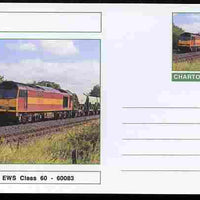 Chartonia (Fantasy) Railways - EWS Class 60 - 60083 postal stationery card unused and fine