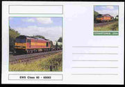 Chartonia (Fantasy) Railways - EWS Class 60 - 60083 postal stationery card unused and fine