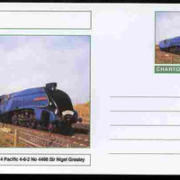 Chartonia (Fantasy) Railways - Class A4 Pacific 4-6-2 No.4498 Sir Nigel Gresley postal stationery card unused and fine