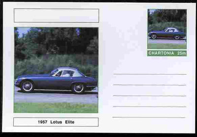 Chartonia (Fantasy) Cars - 1957 Lotus Elite postal stationery card unused and fine