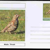 Chartonia (Fantasy) Birds - Mistle Thrush postal stationery card unused and fine