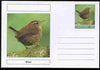 Chartonia (Fantasy) Birds - Wren postal stationery card unused and fine