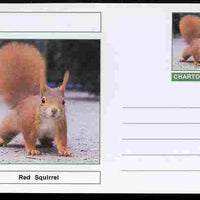 Chartonia (Fantasy) Animals - Red Squirrel postal stationery card unused and fine