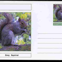 Chartonia (Fantasy) Animals - Grey Squirrel postal stationery card unused and fine