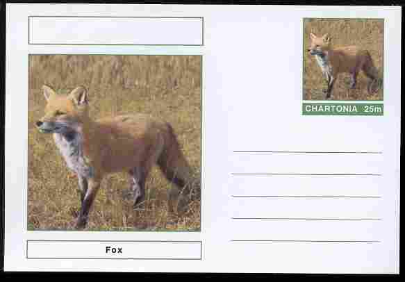Chartonia (Fantasy) Animals - Fox postal stationery card unused and fine