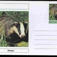 Chartonia (Fantasy) Animals - Badger postal stationery card unused and fine