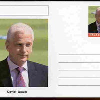 Palatine (Fantasy) Personalities - David Gower (cricket) postal stationery card unused and fine