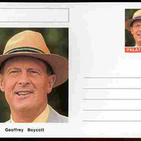 Palatine (Fantasy) Personalities - Geoffrey Boycott (cricket) postal stationery card unused and fine