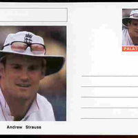 Palatine (Fantasy) Personalities - Andrew Strauss (cricket) postal stationery card unused and fine