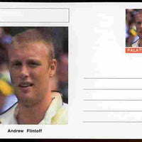 Palatine (Fantasy) Personalities - Andrew Flintoff (cricket) postal stationery card unused and fine