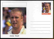 Palatine (Fantasy) Personalities - Andrew Flintoff (cricket) postal stationery card unused and fine