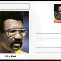 Palatine (Fantasy) Personalities - Clive Lloyd (cricket) postal stationery card unused and fine