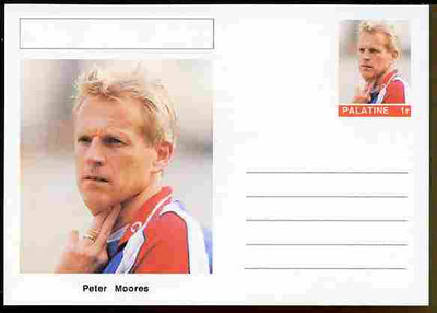 Palatine (Fantasy) Personalities - Peter Moores (cricket) postal stationery card unused and fine