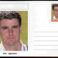 Palatine (Fantasy) Personalities - Alan Igglesden (cricket) postal stationery card unused and fine