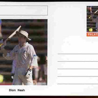 Palatine (Fantasy) Personalities - Dion Nash (cricket) postal stationery card unused and fine