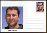 Palatine (Fantasy) Personalities - Alistair Campbell (cricket) postal stationery card unused and fine