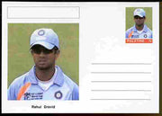 Palatine (Fantasy) Personalities - Rahul Dravid (cricket) postal stationery card unused and fine