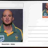 Palatine (Fantasy) Personalities - Herschelle Gibbs (cricket) postal stationery card unused and fine
