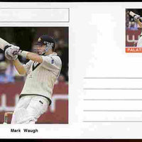 Palatine (Fantasy) Personalities - Mark Waugh (cricket) postal stationery card unused and fine