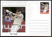 Palatine (Fantasy) Personalities - Mark Waugh (cricket) postal stationery card unused and fine