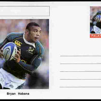 Palatine (Fantasy) Personalities - Bryan Habana (rugby) postal stationery card unused and fine